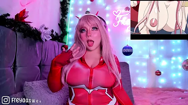 freyaasweet69 — big oil tits + clamps + ahegao